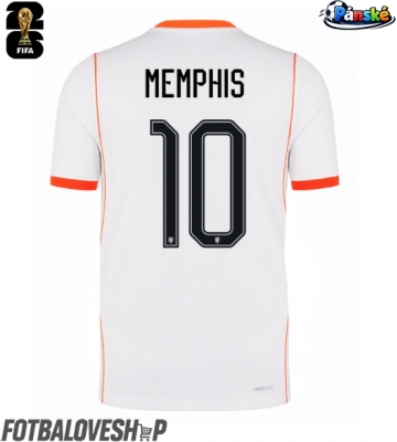 Nizozemsko Memphis Depay #10 Venkovní Dres MS 2026 Krátký Rukáv